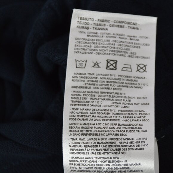 Armani Exchange Navy Oblique Logo Pullover Sweater Size Medium NWT - Picture 12 of 16